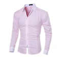 Pikkukuva 6 / 6: Miesten raidallinen paita Pitkähihainen Slim Fit Valkoinen Sosiaalinen Paita Miesten Casual Business Camisa Masculina Chemise Joulupaita 1028-White L