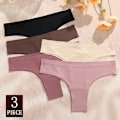 Miniatyrbillede 2 af 7: 3st Seamless Maillard Trosor Ultratunna brasilianska trosor Dam Is Silk Underkläder Sexig Trosa Låg midja G-string Kvinna Solid Set9 S