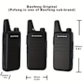 Miniatyrbild 2 av 7: 2st Baofeng VT-C2 UHF Vandring Mini Walkie Talkie 2 Watt Mini Walkie Talkie till julklapp Svart
