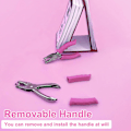 Pikkukuva 4 / 4: Yksireikäinen rei'itin, yksireikäinen rei'itin vaaleanpunaisella pehmeällä kahvalla, 2-pakkauksessa Pink, 2 Pack