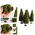 Miniatyrbilde 4 av 7: 10 stk. Modell Furutrær Miniatyr Furutrær Skog Tog Jernbane Krigsspill Layout DIY Landskap Scenografi Jul Dekorasjoner 9cm-3