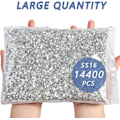 Pikkukuva 4 / 4: 14400 kpl Kristalli Litteitä Strassit DIY- käsitöihin, Kristalli, SS16, 3,8-4,0 mm Crystal SS16/14400pcs