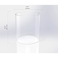 Miniatyrbilde 1 av 4: Stor Orkan Lysestake i Glass, Åpen i Begge Ender, 15 cm Bred x 20 cm Høy Clear 6'' wide x 8'' tall