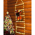 Miniatyrbilde 1 av 5: LED-julelys - Juledekorasjon trappelys med nisse for innendørs utendørs, vindu, hage, hjem, vegg, juletrepynt (2,5 fot)