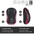 Pikkukuva 5 / 11: Langaton hiiri, 2,4 GHz, pienellä USB-vastaanottimella, ambidextrous