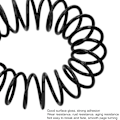 Miniatyrbillede 4 af 8: Spiralbundne spoler, 20 stk., spiralbundne plastspoler, 19 mm, 3/4 tommer indre diameter, 30 huller, spiraler til A4- og A5-notesbøger (sort) svart