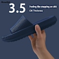 Pikkukuva 1 / 7: 2024 Kesätossut Miehet Pehmeä Sisätiloissa Koti Tasainen Sandaalit Naiset Muoti Flip Flops Ranta Kengät Miespari Ei-Liukuva Kylpyhuoneet Kuvat B Sininen 38-39