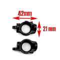 Miniatyrbild 4 av 5: Metall Caster Block C-nav för Zd Racing -10 Dbx10 1/10 Rc Biluppgraderingar Delar Tillbehör, gul
