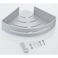 Miniatyrbillede 3 af 5: Hjørne brusebad hylde, badeværelse hylde uden boring, opbevaring hylde i aluminium (lys, dobbelt lag)