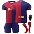 Pikkukuva 1 / 2: Barcelona Kotipelipaita Lapsille 2024-2025 - Kotikenttä - Numeroimaton - Sukka-suojat M Unnumbered - Sock Guards M