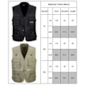 Miniatyrbillede 2 af 6: Mænd Fiskevest Hurtigtørrende Løs Casual Lynlås Lomme V-Hals gave sort black XL