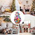 Pikkukuva 4 / 8: Kristalli Lumimies Koriste - Joulukoristehahmo, Värikäs Colorful shells