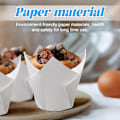 Miniatyrbilde 6 av 7: 200 stk tulipanformede muffinsformer for baking, muffinsformer i tulipanform, muffinsformer