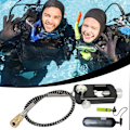 Miniatyrbillede 2 af 8: Påfyldningsadapter til dykkertank i aluminiumlegering, påfyldningsadapter, påfyldningsstation til iltflaske, dykkerudstyr med måler og slange