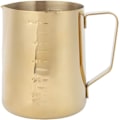 Miniatyrbilde 6 av 8: Rustfritt Stål Melkeskummerkopp Mugg med Skala for Hjem Latte Art Kaffetilbehør Kafeer Gull 600ML (600ML (med vekt)) 600ML (med våg)