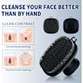 Miniatyrbillede 2 af 4: Silikon Ansigts Scrubber, 2 Pak, Ansigtsrensningsbørste, Sort Black Balck