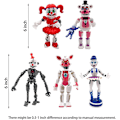 Pikkukuva 2 / 5: 5 kpl/setti Five Nights at Freddy's pelihahmoja Fnaf Funtime Freddy Foxy Sister Location Lightening Actionfiguurit Db
