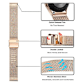 Miniatyrbillede 4 af 7: Til Samsung Galaxy Watch 4 5 6 Rem 40Mm 44Mm Mesh Loop Rustfrit Stål Rem Bling Fald Hærdet Glas Skærmbeskytter rose gold sæt watch6 40mm