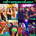 Miniatyrbilde 4 av 4: 20-pak LED-briller til Halloween, Lysende Shutter Shades Party-gaver Multi Color