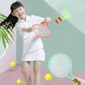 Miniatyrbild 6 av 7: Tennis- och Badmintonset för Barn - Racket Leksak, Bärbart Set för Barnens Utomhussporter Pink green