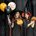 Miniatyrbillede 3 af 5: 96 stk Halloween Konfetti Balloner - Sort Orange Helium Latex Dekoration
