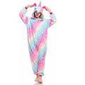 Miniatyrbilde 3 av 4: Enhjørning Pyjamas Pegasus Kostyme Jumpsuit Voksen XL
