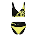 Miniatyrbilde 2 av 4: Badedrakt Dame Badedrakt Dame Print Sett Badedrakt Todelt BH Badetøy Strandklær Dame Bikini Badedrakter Yellow Yellow M