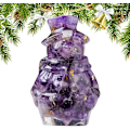 Miniatyrbillede 7 af 8: Amethyst Krystal Snemand Figur - 3D Julekollektion Miniature Amethyst