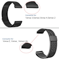 Miniatyrbilde 3 av 7: Metallrem for Fitbit Versa 2 3 4 Lite Sense Band Håndled Milanese Sense 2 Erstatningsmagnetspenne Armbånd Fit Bit Watchband Grå Versa