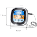 Miniatyrbild 5 av 5: Digital kötttermometer, LCD-skärm BBQ-termometer, kökstimer, för BBQ, ugn, grillning, matlagning, rökning