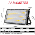 Miniatyrbilde 2 av 7: Flomlys LED Gatulampa AC 220V-240v 150W Utomhusbelysning Floodlight Focos LED Exteriör Spotlight IP65 Vanntett Reflektor Varm Hvit