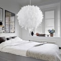 Miniatyrbillede 4 af 9: Kulfjederlampe 40 cm - TOMTOP - Hvid - E27 - Enkel stil - Soveværelsesdekoration