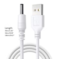 Miniatyrbillede 2 af 7: USB til DC 3,5 mm Power Jack-stik 5V Oplader Power 3,5*1,35 mm Universal Til HUB Mini Fan Router Højttaler MP3/MP4 hvid 1m