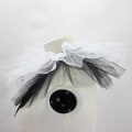 Pikkukuva 5 / 5: Dam Renaissance Tyll Rufsig falsk krage Layered Svart Vit Mesh Clown Choker Snörband Victorian Neck Ruff Sjal Cosplay rekvisita