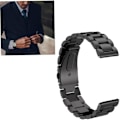 Miniatyrbillede 2 af 8: Smart Watch Rem 22mm Rustfrit Stål Armbånd Rem Kompatibel med Apple Huawei Sort Forbrugerelektronik