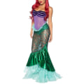 Miniatyrbild 3 av 5: Anime Sexig sjöjungfru Ariel Princess Kostymer Vuxna kvinnor Halloween Sjöjungfru Maskerad Uniformer Klänning U SQBB