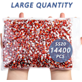 Pikkukuva 4 / 4: 14400 kpl Hyasintti Oranssit Litteät Strassit Käsitöihin, SS20, 4,6-4,8mm Hyacinth/Orange SS20/14400pcs