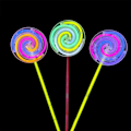 Pikkukuva 2 / 5: 3 kpl Glow Stick -pyörivät valot, imeskelytabletit, ketjutet taikasauva