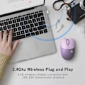 Miniatyrbillede 2 af 7: Mofii sød kat 2.4G trådløs mus, USB-modtager plug and play, 3 justerbar DPI, kompatibel med bærbar computer, PC, computer M3 Lilla farve