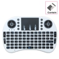Miniatyrbillede 1 af 5: CQBB Mini 2,4 GHz multimedie bærbar trådløs håndholdt minitastatur med touchpad Mus-i8 baggrundsbelysning (litiumbatteri) hvid