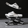 Miniatyrbillede 6 af 7: Mode Stora Storlekar Mäns Tofflor Pvc Mjuk Sole Slipfria Slides Casual Outdoor Beach Flip Flops Home Bate Slippers Sandal Vit 48-49(föreslå 46-47)