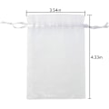 Miniatyrbillede 1 af 4: 50 stk Organzaposer 3.54\"x4.33\" Satin Snørepose Smykke Gaveposer (Mix Farve) White 50 Count (Pack of 1)
