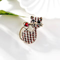 Miniatyrbild 4 av 7: Mode e Rhinestone Katt Brosch för kvinnor Lapel Pin Bröllop Par Röd