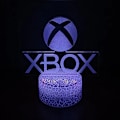 Miniatyrbillede 5 af 7: 16 farver skiftende natlys 3D akryl LED touch bordlampe atmosfære rumdekor illusion lampe til jul 16 farver sort base til XBOX-spil