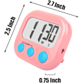 Miniatyrbilde 4 av 4: 4-pakks klasserom-timer for barn - Stor magnetisk digital timer - Rosa Pink White 2