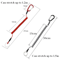 Miniatyrbilde 5 av 7: Ny Spiral Stretch Keychain Elastisk Spring Rep Key Ring Metall Karabiner För Utomhus Anti-Förlorade Telefon Spring Key Cord Lås Krok 9 1.2m