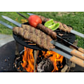 Miniatyrbillede 3 af 5: 15,75 tommer lange 5/8 tommer brede 2 mm tynde grillspyd i rustfrit stål, 10-pak, sølv