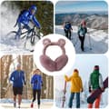 Miniatyrbillede 5 af 5: Termiske høreværn til børn - Varme, bløde vinterhøreværn - Til piger - Bjørneører - Søde, varme, foldbare høreværn - Perfekte til kolde vinterdage