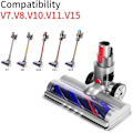 Miniatyrbild 3 av 5: Munstycke kompatibel med Dyson V7, V8, V10, V11, V15 dammsugare, Direct Drive Cleaner Head med 4 frontljus för hårda golv och mattor