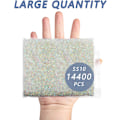 Miniatyrbilde 3 av 4: 14400 stk Transparent AB Krystallsteiner for negler, SS10, 2.7-2.9mm Transparent AB SS10/14400pcs